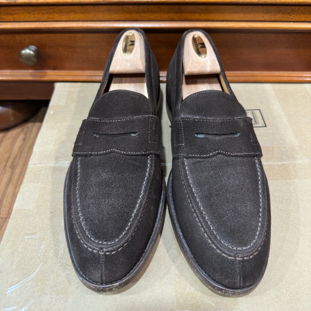 Men YANKO Brown Suede Loafers Size 8 US, 7 UK, 40 EU - GOODYEAR WELTED